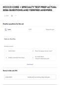 NCCCO CORE &plus; SPECIALTY TEST PREP ACTUAL 2026 QUESTIONS AND VERIFIED ANSWERS
