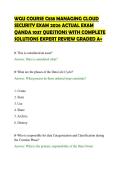 WGU COURSE C838 MANAGING CLOUD&NewLine;SECURITY EXAM 2026 ACTUAL EXAM&NewLine;QANDA 1037 QUESTIONS WITH COMPLETE&NewLine;SOLUTIONS EXPERT REVIEW GRADED A&plus;