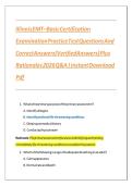 Illinois EMT&ndash;Basic Certification Examination Practice Test Questions And Correct Answers &lpar;Verified Answers&rpar; Plus Rationales 2026 