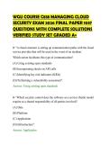 WGU COURSE C838 MANAGING CLOUD&NewLine;SECURITY EXAM 2026 FINAL PAPER 1037&NewLine;QUESTIONS WITH COMPLETE SOLUTIONS&NewLine;VERIFIED STUDY SET GRADED A&plus;