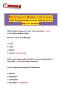 ENA Emergency Nursing &ndash; Head Trauma Review Questions & Answers &lpar;2026 Updated&rpar; &vert; A&plus; Graded&NewLine;&NewLine;