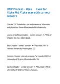 IMDP Process - Week 1 Exam for Alpha Phi Alpha exam with correct answers