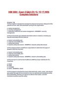 HIM 3380 - Exam 3 Q&A &lpar;Ch 13&comma; 15-17&rpar; With Complete Solutions