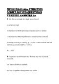 NFHS EXAM 2026 ATHLETICS&NewLine;SCRIPT SOLVED QUESTIONS&NewLine;VERIFIED ANSWERS A&plus;