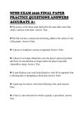NFHS EXAM 2026 FINAL PAPER&NewLine;PRACTICE QUESTIONS ANSWERS&NewLine;ACCURATE A&plus;&NewLine;
