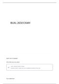 BUAL 2650 AUBURN EXAM 1 QUESTIONS AND ANSWERS 