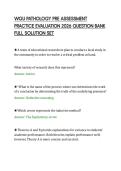 WGU PATHOLOGY PRE ASSESSMENT&NewLine;PRACTICE EVALUATION 2026 QUESTION BANK&NewLine;FULL SOLUTION SET