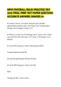 NFHS FOOTBALL RULES PRACTICE TEST&NewLine;2026 FINAL PREP TEST PAPER QUESTIONS&NewLine;ACCURATE ANSWERS GRADED A&plus;