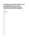 NIH STROKE SCALE GROUP B PATIENT 1 TO 6&NewLine;EXAM PREPARATION PACK 2026 KEY&NewLine;CONCEPTS AND SCORING GUIDELINES