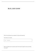 BUAL 2650 EXAM 2 LEE QUESTIONS AND ANSWERS WITH COMPLETE SOLUTIONS VERIFIED GRADED A&plus;