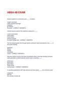 ABSA 4B EXAM &vert; QUESTIONS AND ANSWERS &vert; 2026 UPDATED &vert; WITH COMPLETE SOLUTIONS