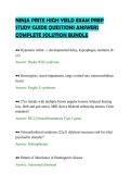 NINJA PRITE HIGH YIELD EXAM PREP&NewLine;STUDY GUIDE QUESTIONS ANSWERS&NewLine;COMPLETE SOLUTION BUNDLE&NewLine;