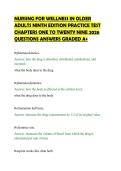 NURSING FOR WELLNESS IN OLDER&NewLine;ADULTS NINTH EDITION PRACTICE TEST&NewLine;CHAPTERS ONE TO TWENTY NINE 2026&NewLine;QUESTIONS ANSWERS GRADED A&plus;&NewLine;