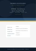 SCW2601 Assignment 3 2026 Due 11 May 2026 &vert;Introduction to Law for Social Work IIA&vert;