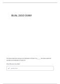 BUAL 2650 FINAL EXAM &lpar;CHEN YAN&rpar; WITH COMPLETE SOLUTIONS VERIFIED GRADED A&plus;