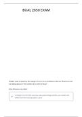 BUAL 2650 EXAM 1 HW WITH COMPLETE SOLUTIONS VERIFIED GRADED A&plus;