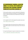 NY INDEPENDENT GENERAL ADJUSTER&NewLine;SERIES 17 70 ACTUAL TEST PAPER 2026&NewLine;QUESTIONS AND ANSWERS VERIFIED&NewLine;COMPLETE SOLUTIONS GRADED A&plus;