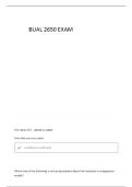 BUAL 2650 FINAL EXAM WITH COMPLETE SOLUTIONS 