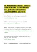 NY INDEPENDENT GENERAL ADJUSTER&NewLine;SERIES 17 70 FINAL EXAM SCRIPT 2026&NewLine;FULL QUESTIONS WITH CORRECT&NewLine;ANSWERS VERIFIED GRADED A&plus;