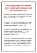 NR 224 Dosage Calculation Exam&comma; Chamberlain &NewLine;University&comma; 2026&sol;2027-Verified Question Dimensional &NewLine;Analysis Nursing Examination with Verified Answers &NewLine;and Rationales&vert;&vert;Newest Exam&excl;&excl;&excl; 