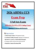 2026 AHIMA CCS Exam Prep &vert; 3 Full Practice Exams &vert; ICD-10-CM&comma; PCS & CPT Coding Cases with Rationales