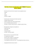 NLN Pax Verbal exam Questions with CORRECT Answers &NewLine;&lpar;Latest Update&rpar; 