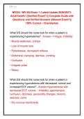 NR324 &sol; NR-324 Exam 1 &lpar;Latest Update 2026&sol;2027&rpar;&colon; &NewLine;Adult Health I &vert;&vert;Verified Exam&excl;&excl;&excl;&vert;&vert; Complete Guide with &NewLine;Questions and Verified Answers &vert;&vert;Newest Exam&excl;&excl;&vert;&vert; &NewLine;100&percnt; Correct - Chamberlain