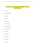 NLN PAX Exam Questions with CORRECT Answers &NewLine;&lpar;Latest Update&rpar;