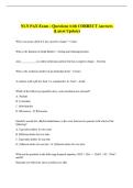 NLN PAX Exam - Questions with CORRECT Answers &NewLine;&lpar;Latest Update&rpar;