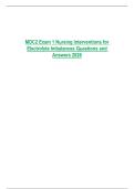 MDC2 Exam 1 Nursing Interventions for Electrolyte Imbalances Questions and Answers 2026