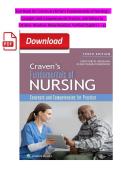 TEST BANK For Craven & Hirnle's Fundamentals of Nursing Concepts and Competencies for Practice&comma; 10th Edition by Christine Henshaw&comma; Renee Rassilyer&comma; &NewLine;