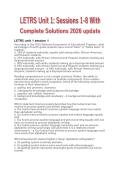 LETRS Unit 1 Exam Prep - Sessions 1-8 Questions & Answers &lpar;2026&sol;2027&rpar;&NewLine;