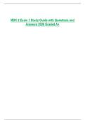 MDC 2 Exam 1 Study Guide with Questions and Answers 2026 Graded A&plus;