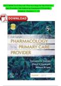 TEST BANK For Edmunds' Pharmacology for the Primary Care Provider&comma; 5th Edition by Constance G Visovsky&comma; Complete Chapters 1 - 25&comma; Newest Version &lpar;100 Verified&rpar;