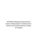 Updated Latest Test Bank for Managing and Using Information Systems Comprehensive Study Guide With Information Systems Concepts IT Management Decision Support Systems Data Management Cybersecurity Enterprise Systems Business Processes Systems Analysis and