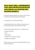 NR 507 EDAPT WEEK 3 COMPREHENSIVE&NewLine;STUDY GUIDE OBSTRUCTIVE RESTRICTIVE&NewLine;LUNG DISEASES 2026 QUESTIONS WITH&NewLine;SOLUTIONS GRADED A&plus;