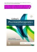 TEST BANK for Lehne&rsquo;s Pharmacotherapeutics for Advanced Practice Nurses and Physician Assistants 2nd Edition by Rosenthal &vert; Complete Questions & Answers &vert; Advanced Practice Nursing Pharmacology