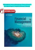 TEST BANK for Financial Management Theory & Practice 17th Edition Eugene F&period; Brigham & Michael C&period; Ehrhardt&period; Complete Chapters 1-26&period;