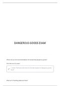 DANGEROUS GOODS QUESTIONS AND ANSWERS 100&percnt; CORRECT