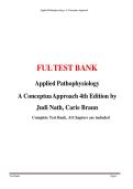 Updated Latest Applied Pathophysiology A Conceptual Approach 4th Edition Test Bank Comprehensive Questions and Answers Study Guide With Disease Mechanisms Clinical Manifestations Cellular Dysfunction Multisystem Disorders Nursing Applications Critical Thi