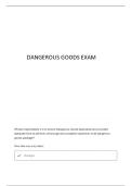 DANGEROUS GOODS STUDY QUESTIONS AND ANSWERS 100&percnt; CORRECT