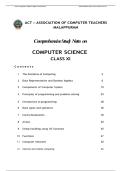 Updated Latest Computer Science All in One Notes Comprehensive Study Guide With Programming Concepts Algorithms Data Structures Networking Database Management Systems Web Development Operating Systems Cyber Security and Software Engineering Revision Resou