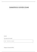 DANGEROUS GOODS REVISION QUESTIONS WITH VERIFIED ANSWERS