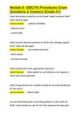 Module 8- OB GYN Procedures Exam Questions & Answers &lpar;Grade A&plus;&rpar;&period;docx&NewLine;&NewLine;