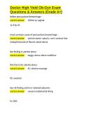 Doctor High Yield Ob-Gyn Exam Questions & Answers &lpar;Grade A&plus;&rpar;&period;docx&NewLine;&NewLine;