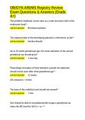 OB GYN ARDMS Registry Review Exam Questions & Answers &lpar;Grade A&plus;&rpar;&period;docx&NewLine;&NewLine;