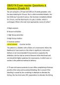 OB GYN Exam master Questions & Answers &lpar;Grade A&plus;&rpar;&period;docx&NewLine;&NewLine;