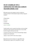 NR 509 CHAMBERLAIN TESTS 2&NewLine;CERTIFICATION TEST PAPER 2026 COMPLETE&NewLine;SOLUTIONS GRADED A PLUS