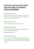 NR 509 FINAL EXAM 88 CONCEPT REVIEW&NewLine;GUIDE 2026 NORMAL AND ABNORMAL&NewLine;PHYSICAL EXAM FINDINGS&NewLine;