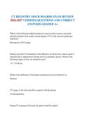 &NewLine;CT REGISTRY MOCK BOARDS EXAM REVIEW  2026-2027 VERIFIED QUESTIONS AND CORRECT ANSWERS GRADED A&plus;&NewLine;&NewLine;
